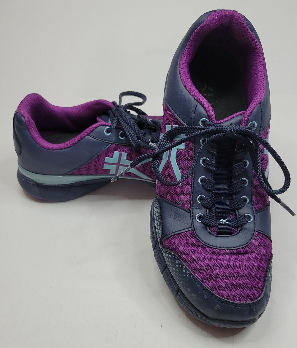Kuru Quantum Women's Sz 9.5 Wide Purple Navy Athletic Shoes Sneaker Mesh Running